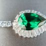 Vintage Sterling Silver 925 Emerald Green Bracelet   Emerald Wedding Bracelets Art Deco Jewelry L-7,5   9,80g Image 6