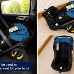 Baby Car Seat & Stroller, Black & Blue