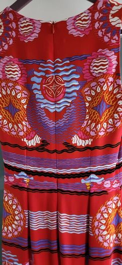 Peter Pilotto Red Abstract Dress Sz 10uk - Rrp 525 (new)