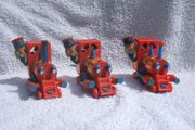 MAGIC ROUNDABOUT TRAIN ENGINES (Corgi 851) - three vintage diecast engines with figures (c.1973)