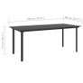 9 Piece Garden Dining Set PVC Rattan Black Image 8