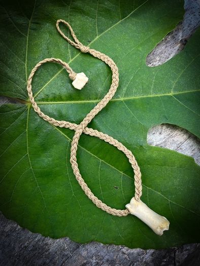 1 Tribal Style Ethically Sourced Bone and Cord Necklace