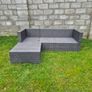 Rattan 4 Seat  L Shaped Grey Sofa Image 3