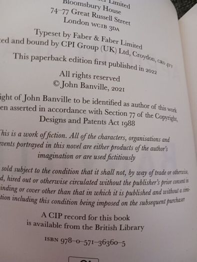 John Banville / April in Spain / 2021