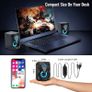 FREE SHIPPING PC Speakers,Mini Desktop Speaker for PC with Colorful LED Light,Stereo 2.0 USB Powered 3.5mm Aux Portable Gaming Multimedia Speaker for Computer Laptop Monitor,Tablets,Music Player Image 2