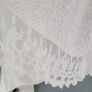 Boutique white cotton and lace long sleeve top - ONE SIZE (Fit 10-16UK) Image 4