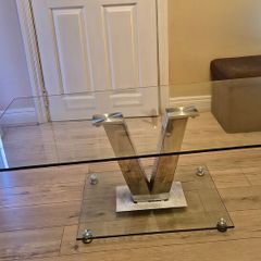 Glass coffee table
