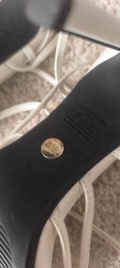 ZARA White Strappy Lace-Up High Heel Sandals Size 38 (UK 5)