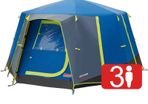 3 Man Tent Ideal for Camping in the Garden, Dome Tent, Waterproof 3 Person Camping Tent with Sewn-in Groundsheet (FREE POSTAGE)