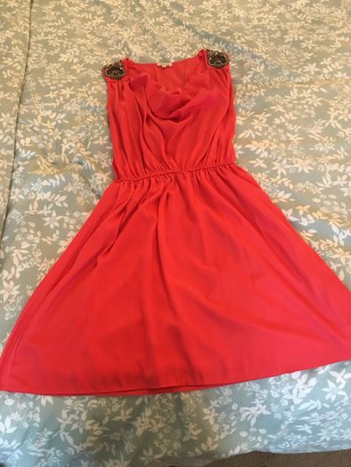 Stunning Coral Pink River Island Dress size 8
