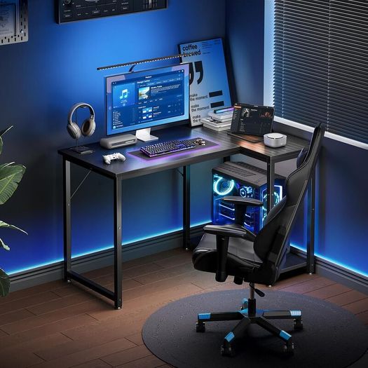 L Shaped Gaming Desk, 100x70 cm Computer Desk