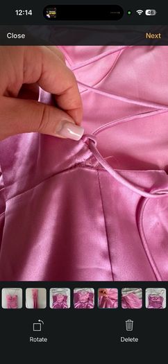 Pink Corset Gown Cally High Slit