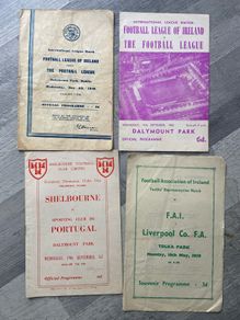 Old football programmes lot x 4 1949-1962 Shelbourne Liverpool