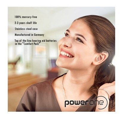 PowerOne Hearing Aid Batteries Size P10,  48 Batteries