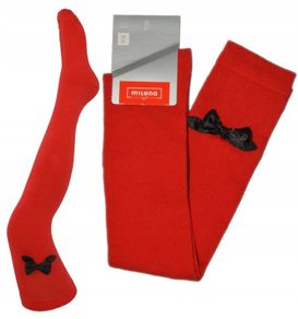 Classic Red Bow Over Knee Socks