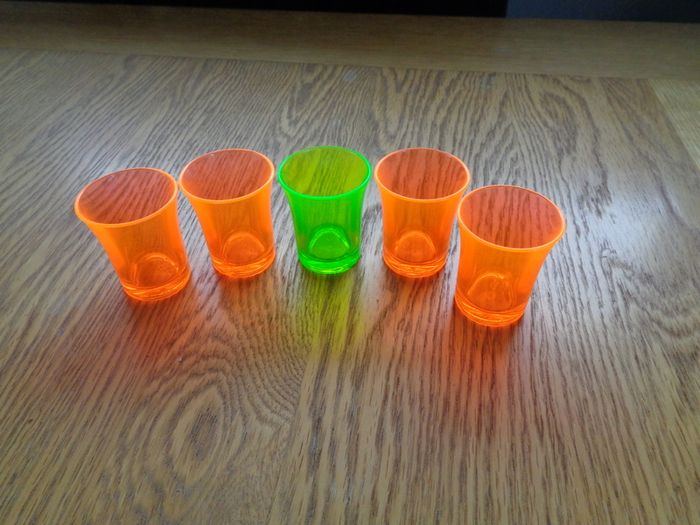 Plastic Shot Glasses x 5 for Sale