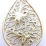 Vintage 18K Gold Plated Sterling Silver 925, Butterflies Crystal Oval Pendant Necklace, length 18" - 5,83g Image 6