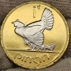 Ireland Gold Plated 1935 1d Penny