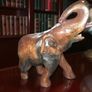 Large wooden elephant statue Image 2