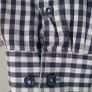 SELECTED HOMME Navy & White Superior Egyptian Cotton check shirt with button down collar Sz L - Rrp 75 (New) Image 5