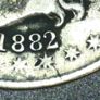 Costa Rica 1889 Coin  counterstamp on Colombia 1882 Medellin 5 Decimos. Image 5