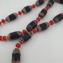 Antique Venetian Style Feather Desgin & Venetian WhiteHeart Glass Beads Necklace Image 5