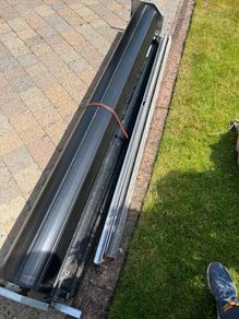 Garage roller door.