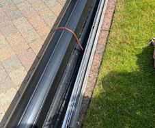Garage roller door.
