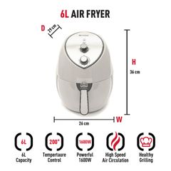 6 Litre Air Fryer