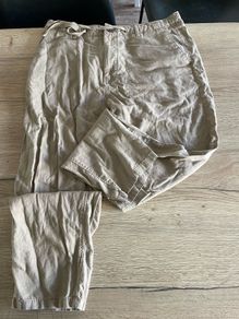 Tan linen trousers mens