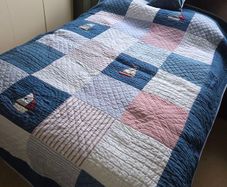 The White Company nautical theme Anglesey quilt and cushion