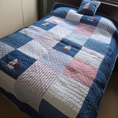 The White Company nautical theme Anglesey quilt and cushion