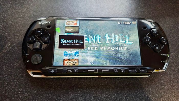Modded Black PSP Slim 3000 128GB with games