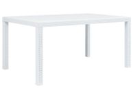 main image for ad Garden Table White 150x90x72 cm Plastic Rattan Look