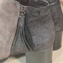 Women's Amy Huberman Bourbon Ankle Boots Heels Grey Leather Suede Size Uk 6 Eu 39 Image 10