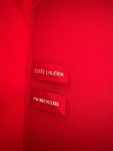 Estee Lauder Red Velvet Bow-Tie Train Case New