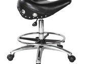 Neilsen Mechanic Synthetic Leather Biker Style Workshop Stool Roller Seat