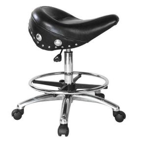 Neilsen Mechanic Synthetic Leather Biker Style Workshop Stool Roller Seat