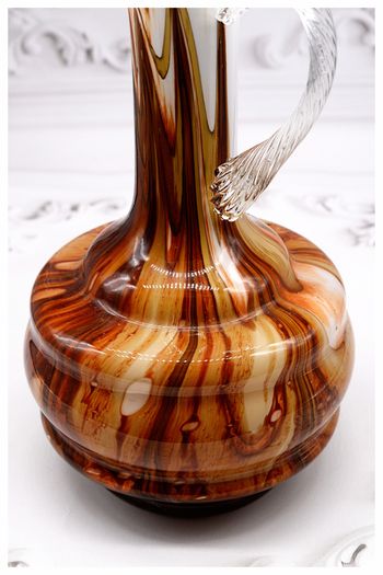Italian Opaline Florence Glass Vase by Vetreria Barbieri, 1970s