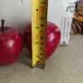 4 Vintage 1980 Marble Red Apple Paperweight Each is 20.00 euro Image 2