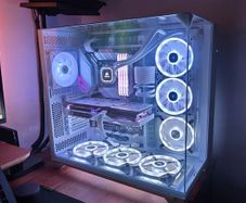 Custom Built Lian-Li White Artic Build RGB Desktop Gaming PC - Windows 11 Pro,Intel i7,3TB SSD,8GB GPU,64GB RAM,850 PSU, Corsair RGB Fans
