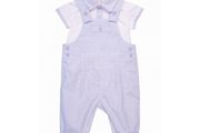 Mintini Designer Baby Set Dungarees &amp; Polo Top age 0- 3 months