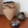 Fabulous Collection of Three Hand-Built Studio Pottery Vases with Organic Asymmetric Shapes, All Hand Made, Unknown Maker Different Makers, Pieces of Sculptural Art Image 4