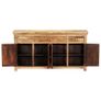 Sideboard with 4 Drawers 160x40x85 cm Solid Mango Wood Image 8