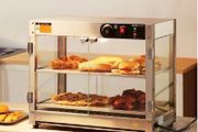 New  230v 800W Food Warmer Display Cabinet 201 stainless steel 2 Tiers Hot Cabinet for Fast-food Restaurants, Breakfast Shop