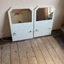 Two original, Art Deco period wall mounted basin splashback with mirror and bathroom fixtures Image 2