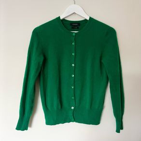 Marks and Spencer emerald green pure cashmere cardigan size 8