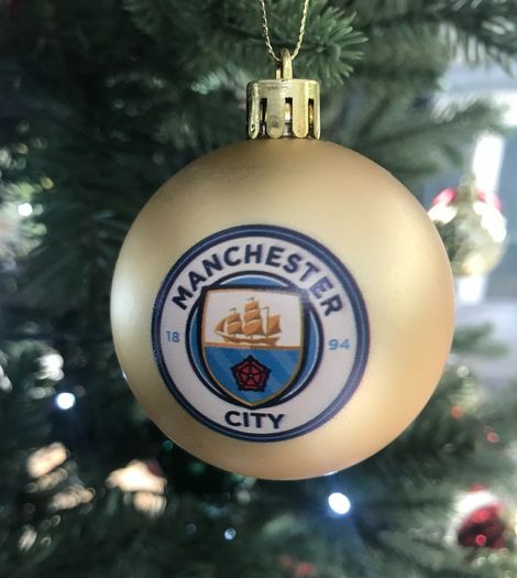Christmas theme football baubles