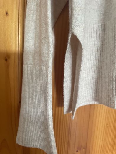 Beige cowl neck jumper plus size