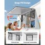 Concession Window 152x92 cm, Aluminum Alloy Service Window for Food Truck, Up to 85 Degrees Stand Serving Window with 6 Sliding Windows Image 5